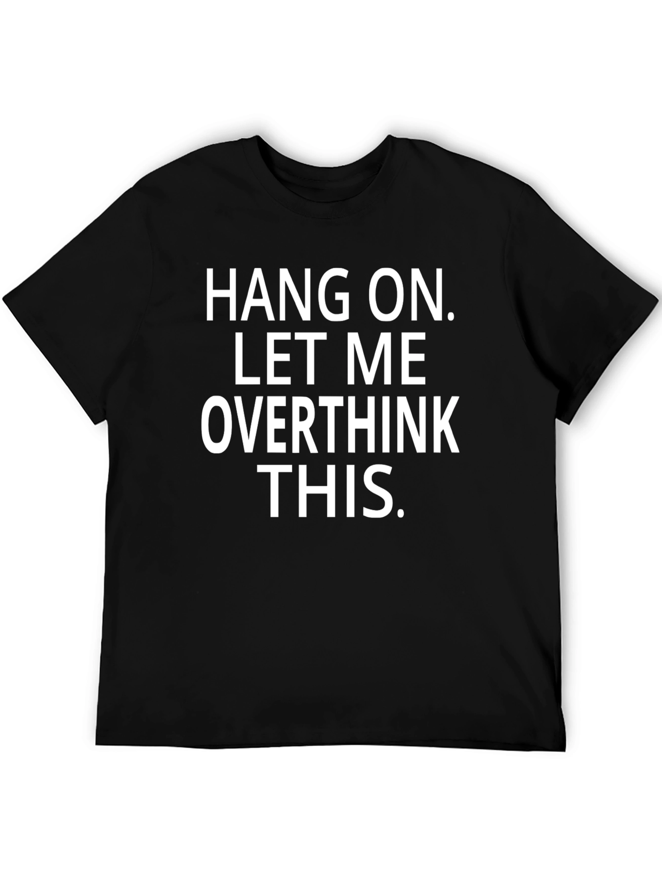 Black Overthink Black Crew Neck Graphic Tee view 5