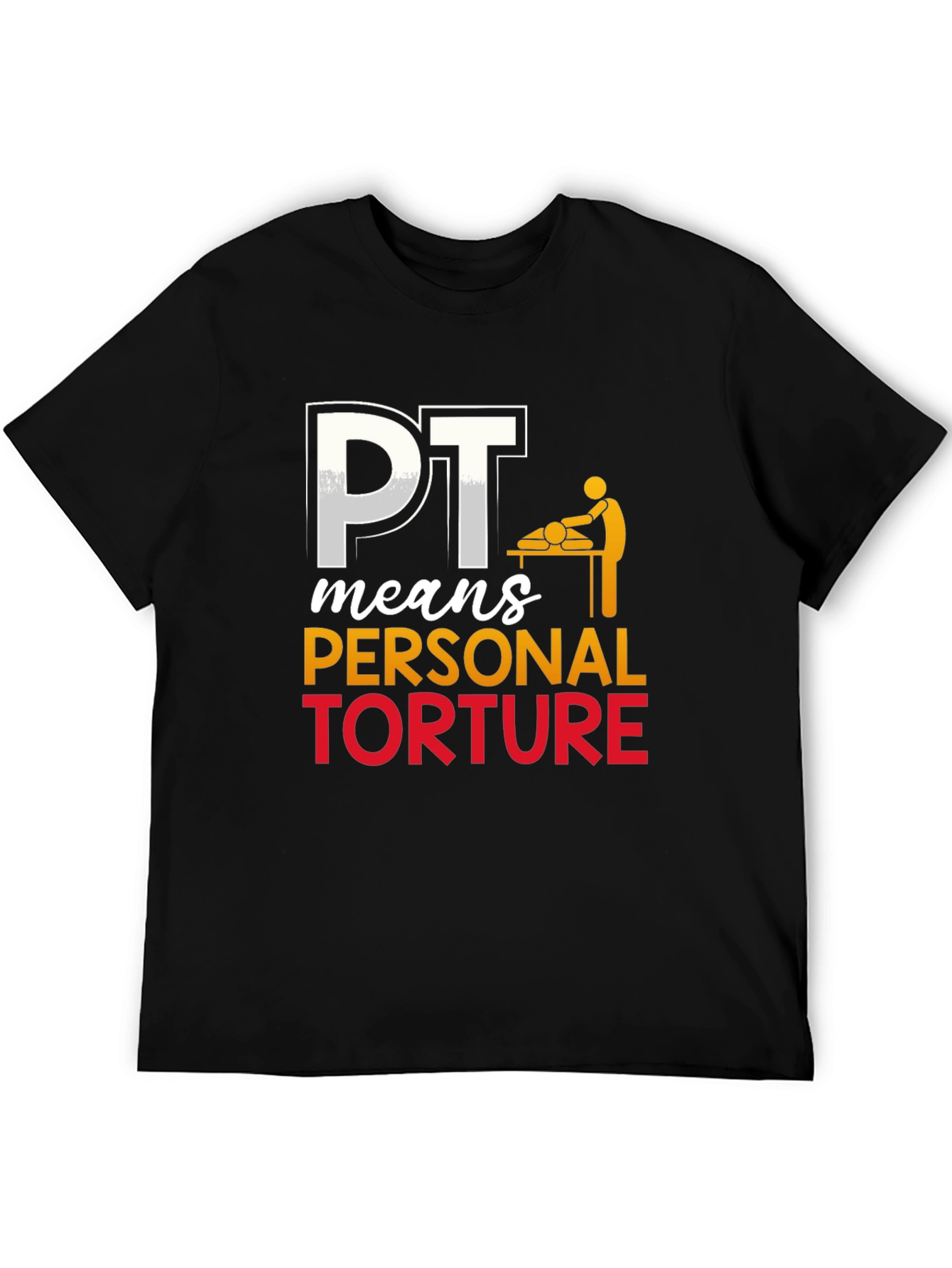 Black PT Means Personal Torture Graphic T-Shirt view 5