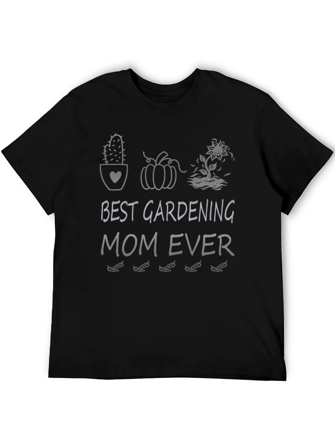Black Best Gardening Mom Ever T-Shirt, Garden Lover Tee view 5