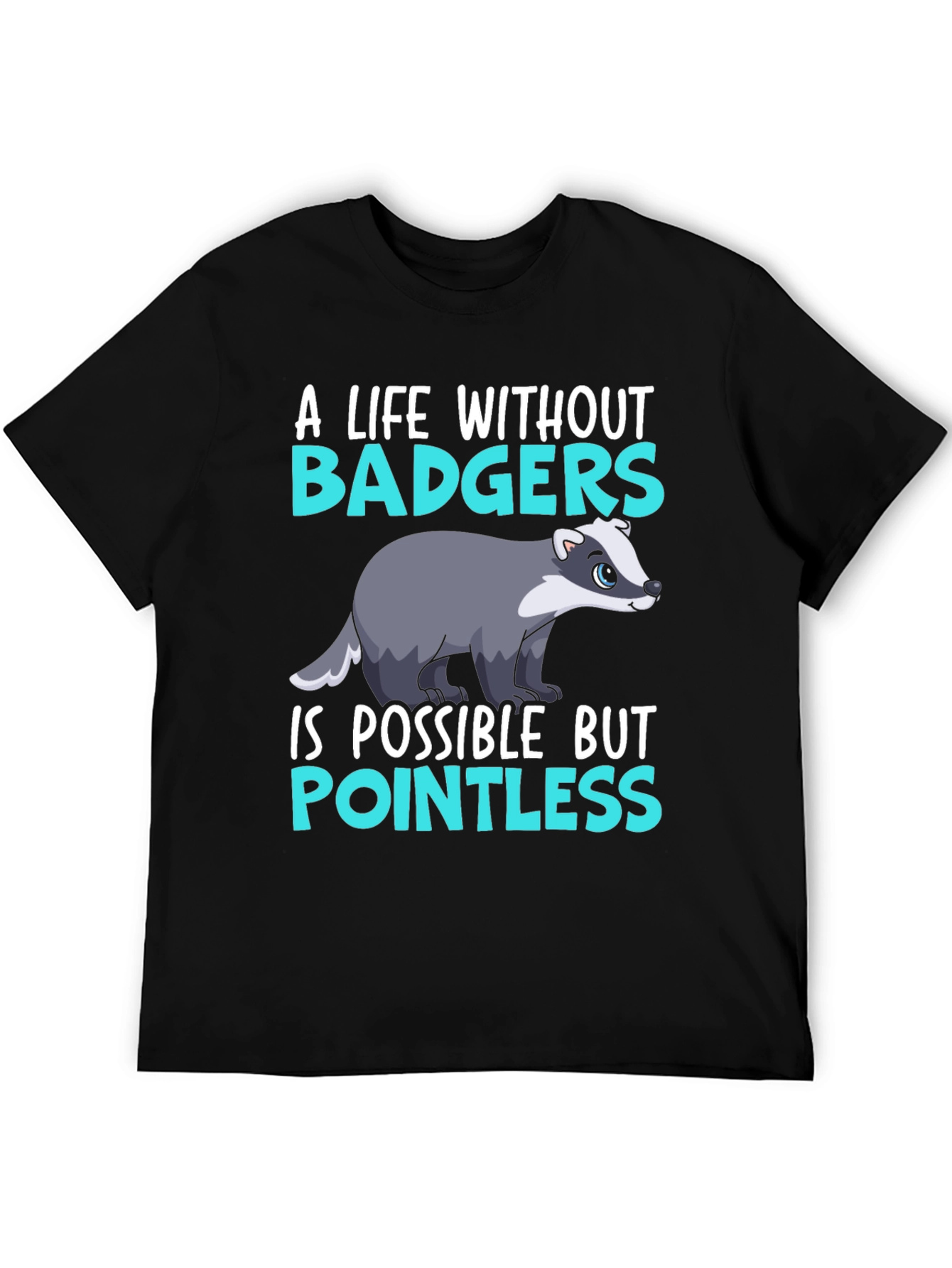 Black A Life Without Badgers Graphic Tee view 5
