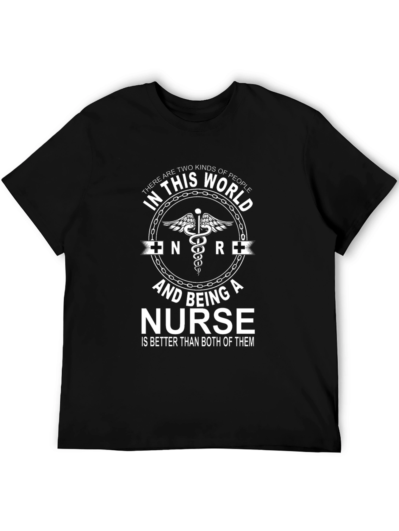 Black Nurse T-Shirt - Two Kinds of People Graphic Tee view 5