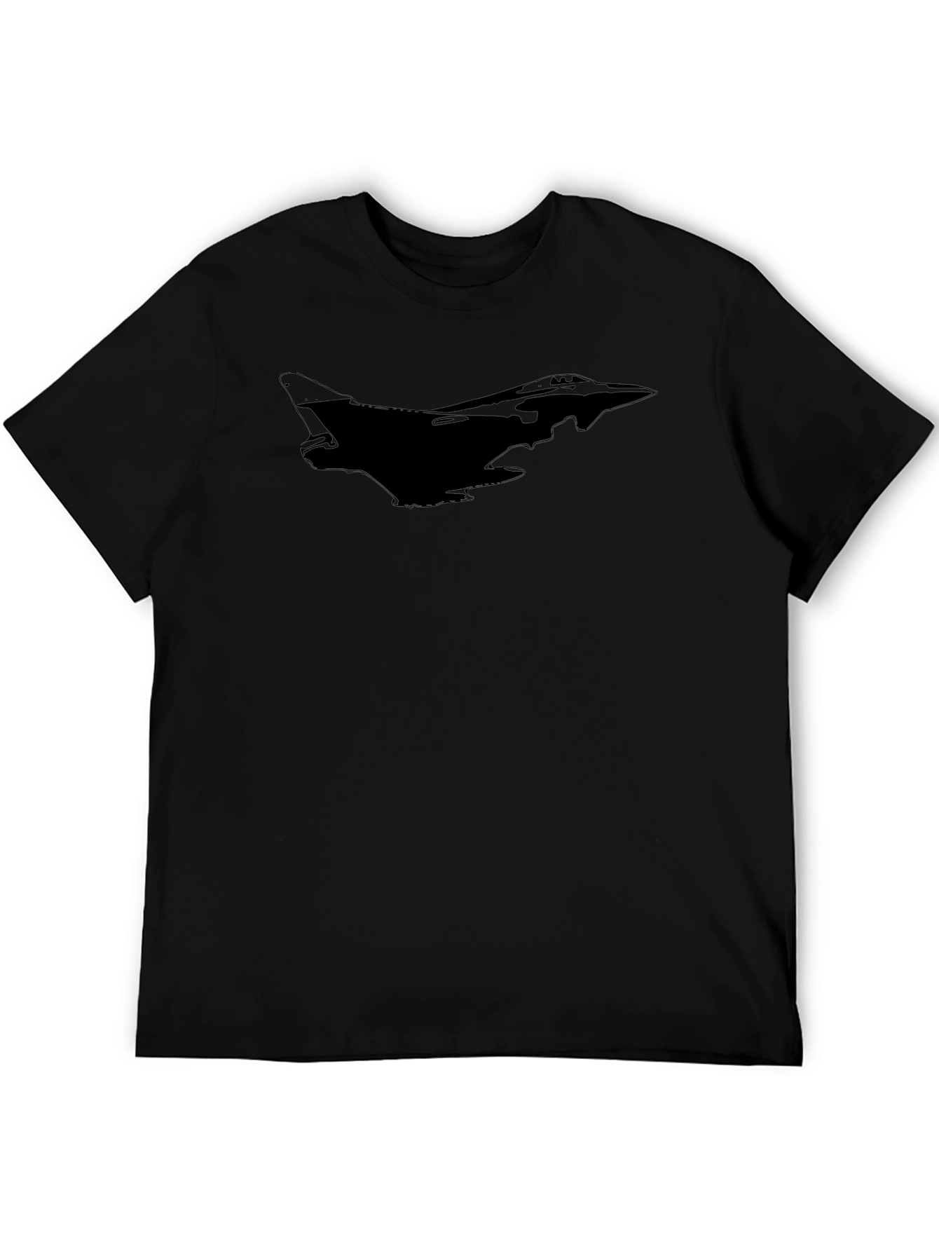 Black Stealth Jet Silhouette T-Shirt - Black view 5