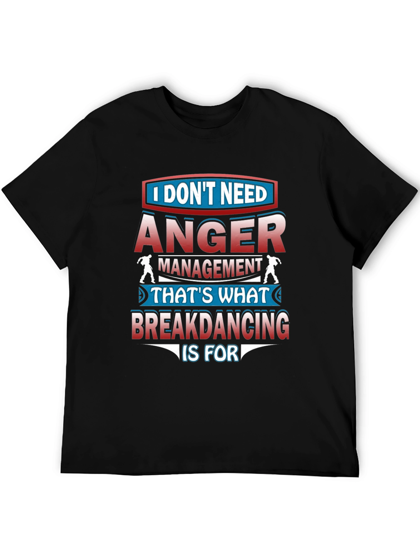 Black Anger Management Breakdancing T-Shirt view 5