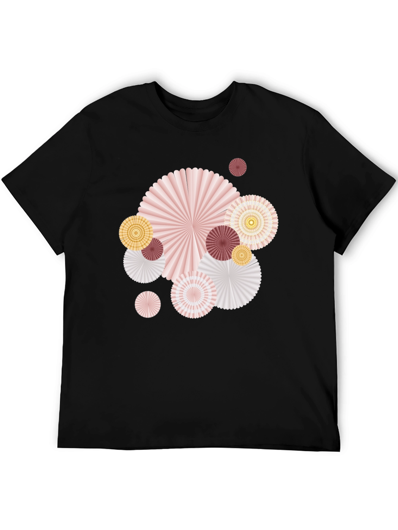 Black Paper Fan Graphic Tee - Stylish Statement Shirt view 5