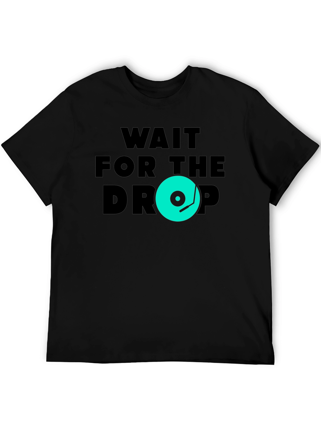 Black Wait for the Drop Graphic Tee view 5