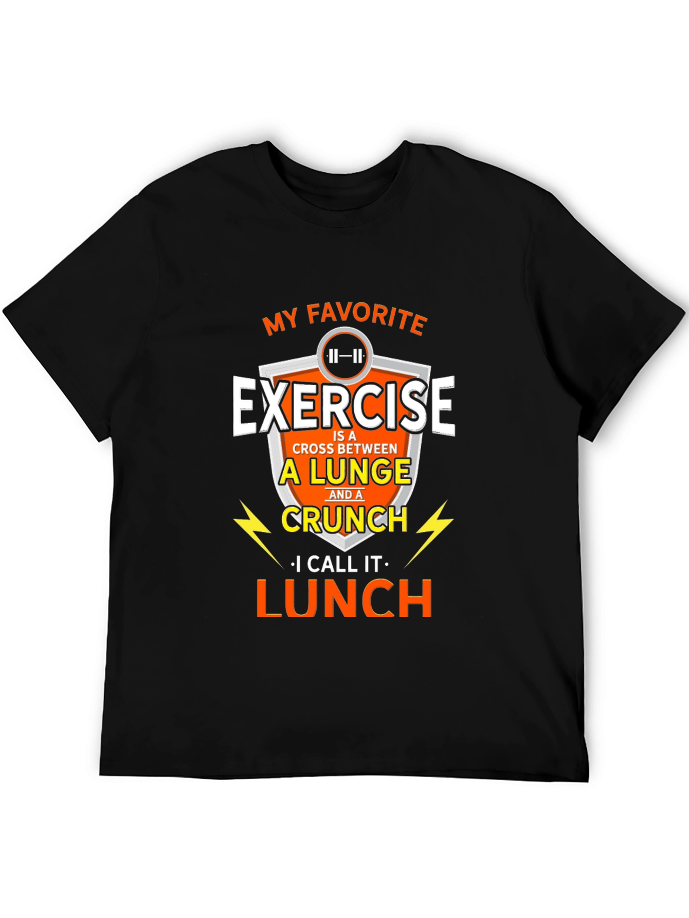 Black My Favorite Exercise T-Shirt - Funny Workout Tee view 5