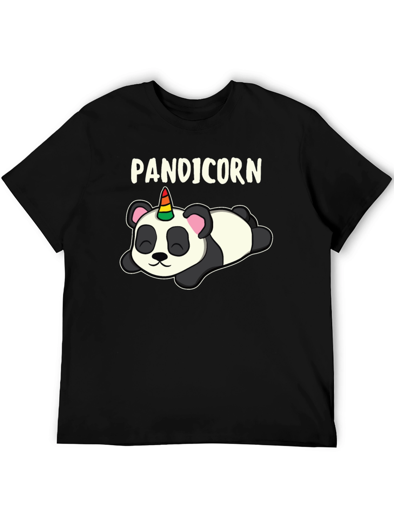 Black Punicorn Panda T-Shirt - Black view 5
