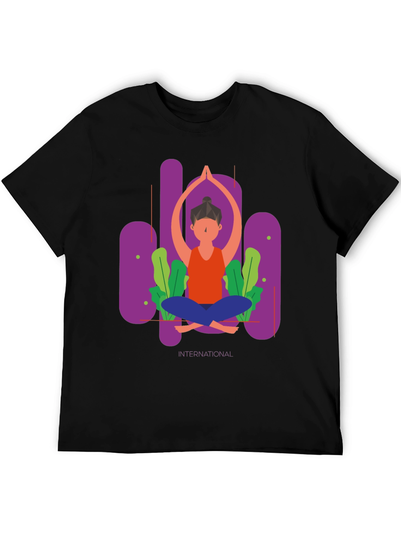 Black Yoga International T-Shirt view 5