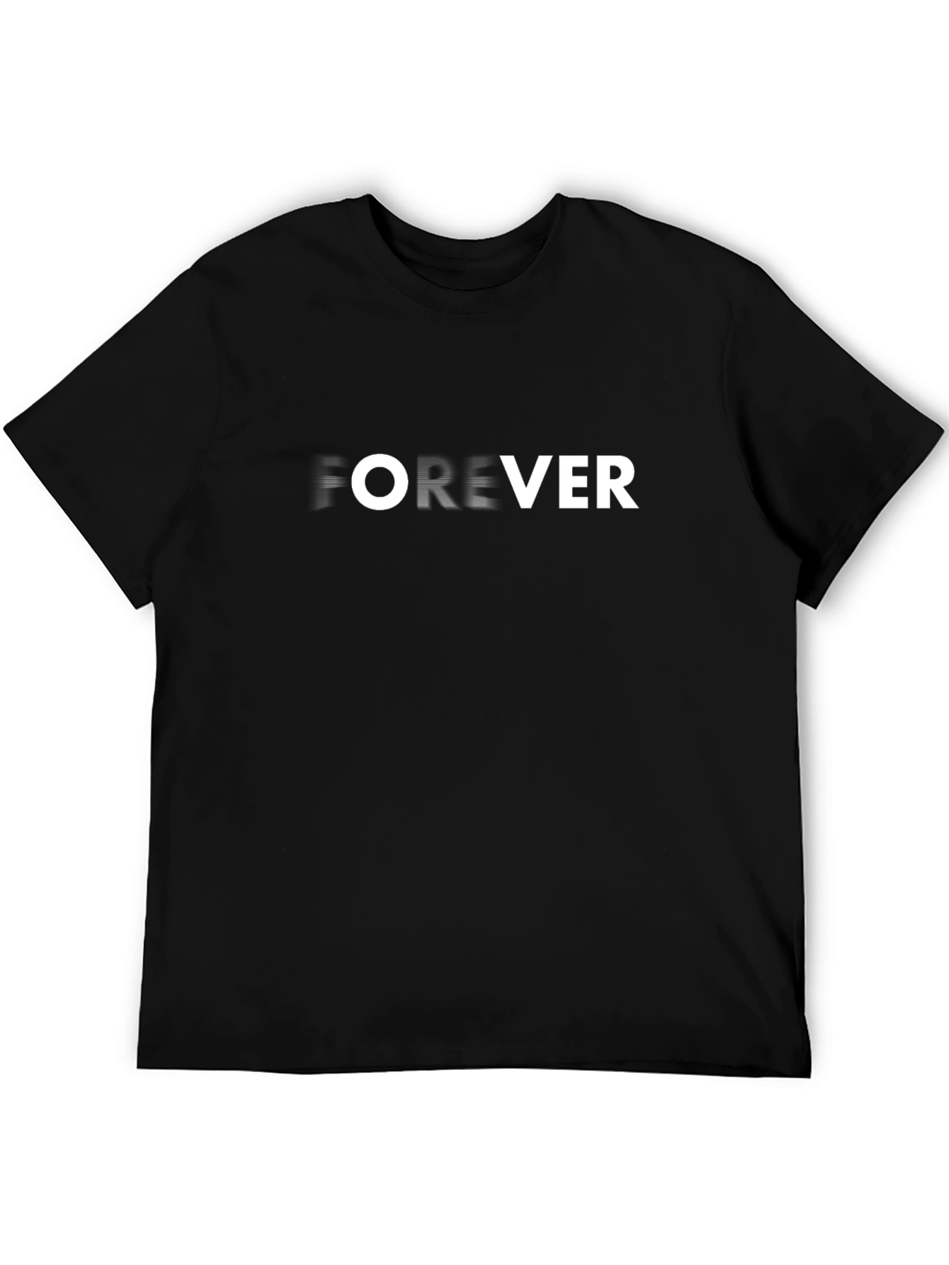 Black Forever Graphic Tee - Black Casual T-Shirt view 5