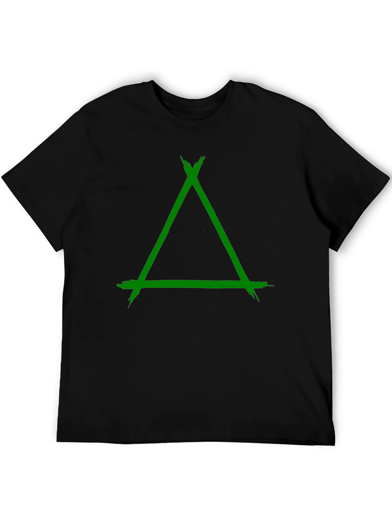 Black Edgy Triangle Graphic Tee - Cool Casual Style view 5