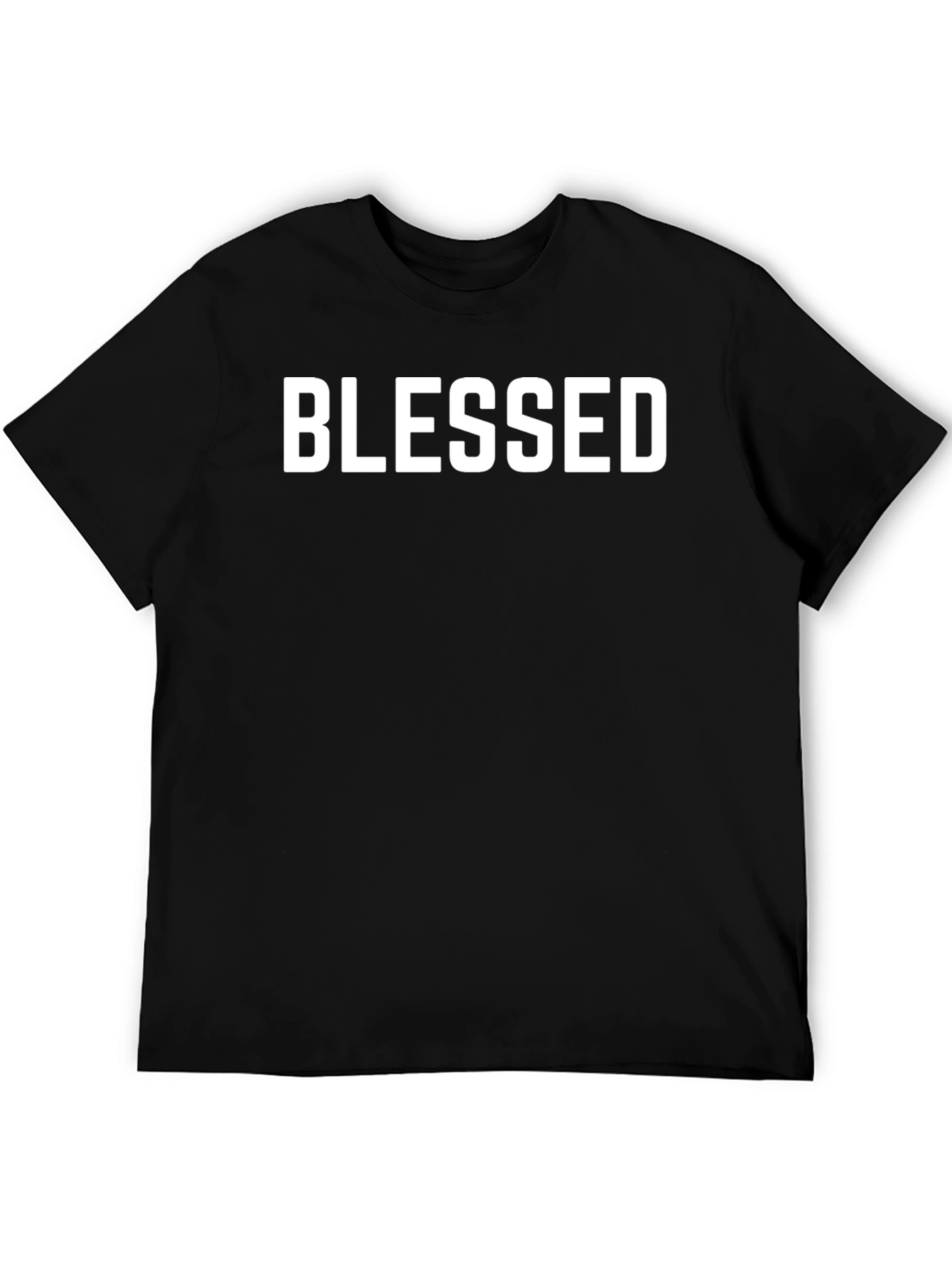 Black Blessed Graphic T-Shirt - Casual Cotton Tee view 5