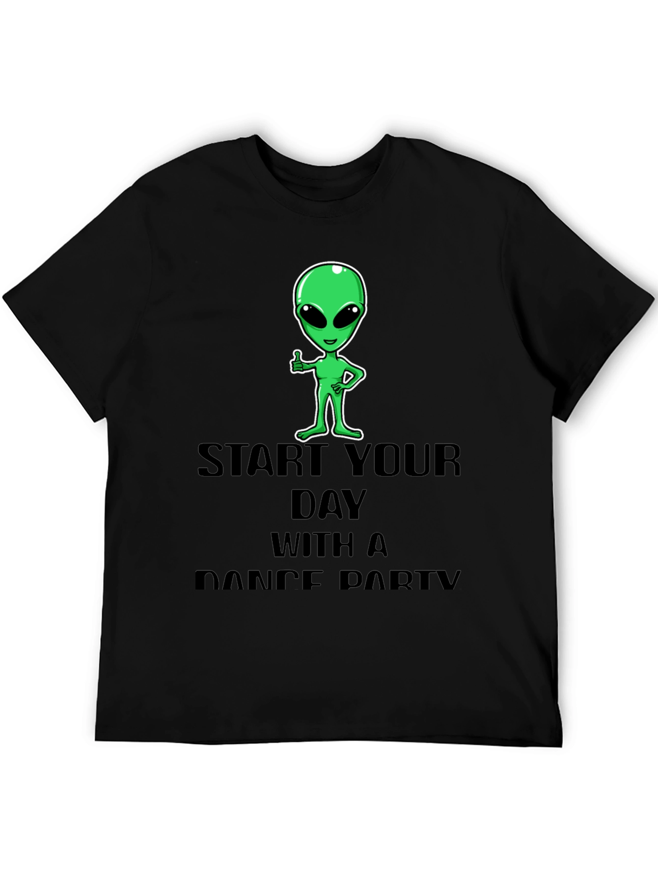 Black Alien Dance Party T-Shirt - Start Your Day Right! view 5