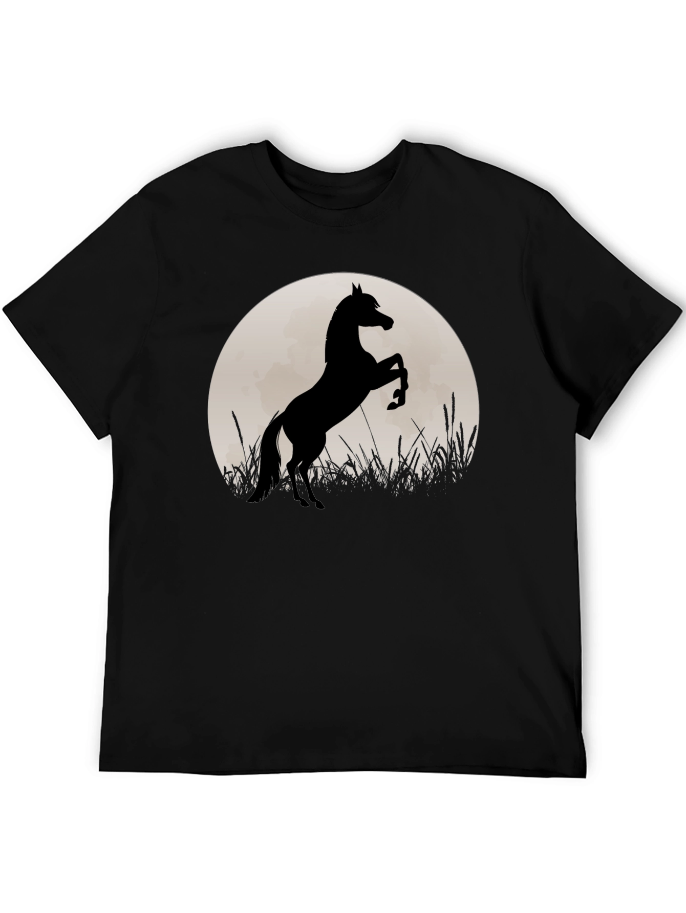 Black Horse Silhouette T-Shirt - Black view 5