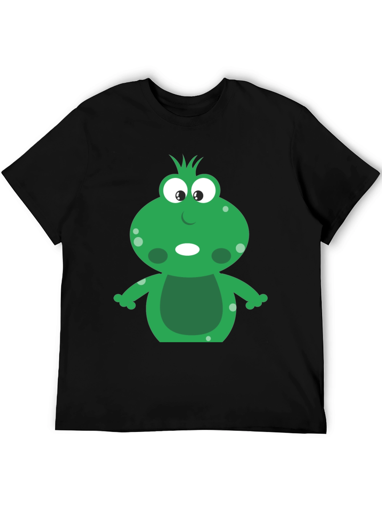 Black Cute Frog Graphic T-Shirt - Unisex view 5