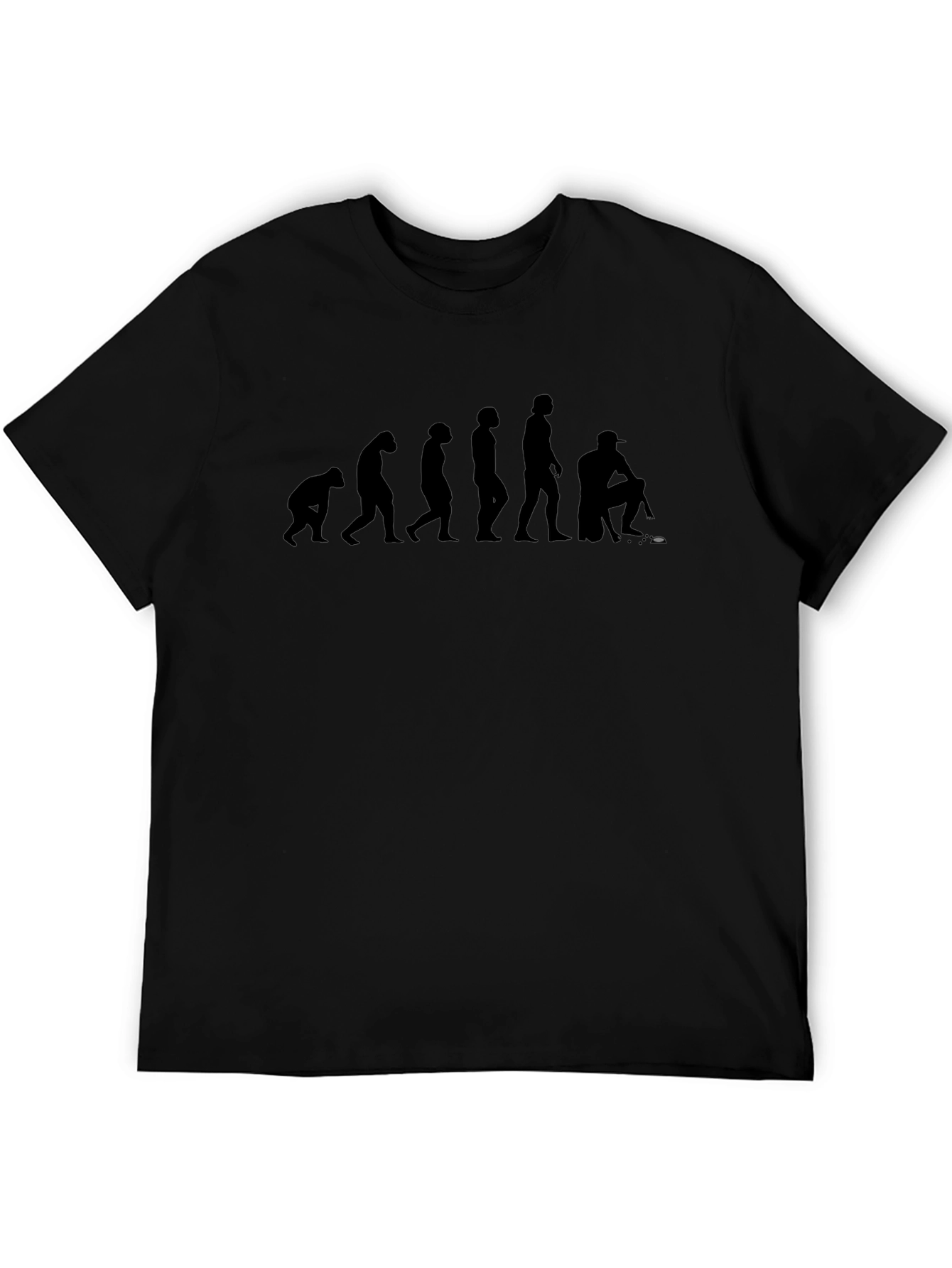 Black Evolution of Hockey Player T-Shirt view 5