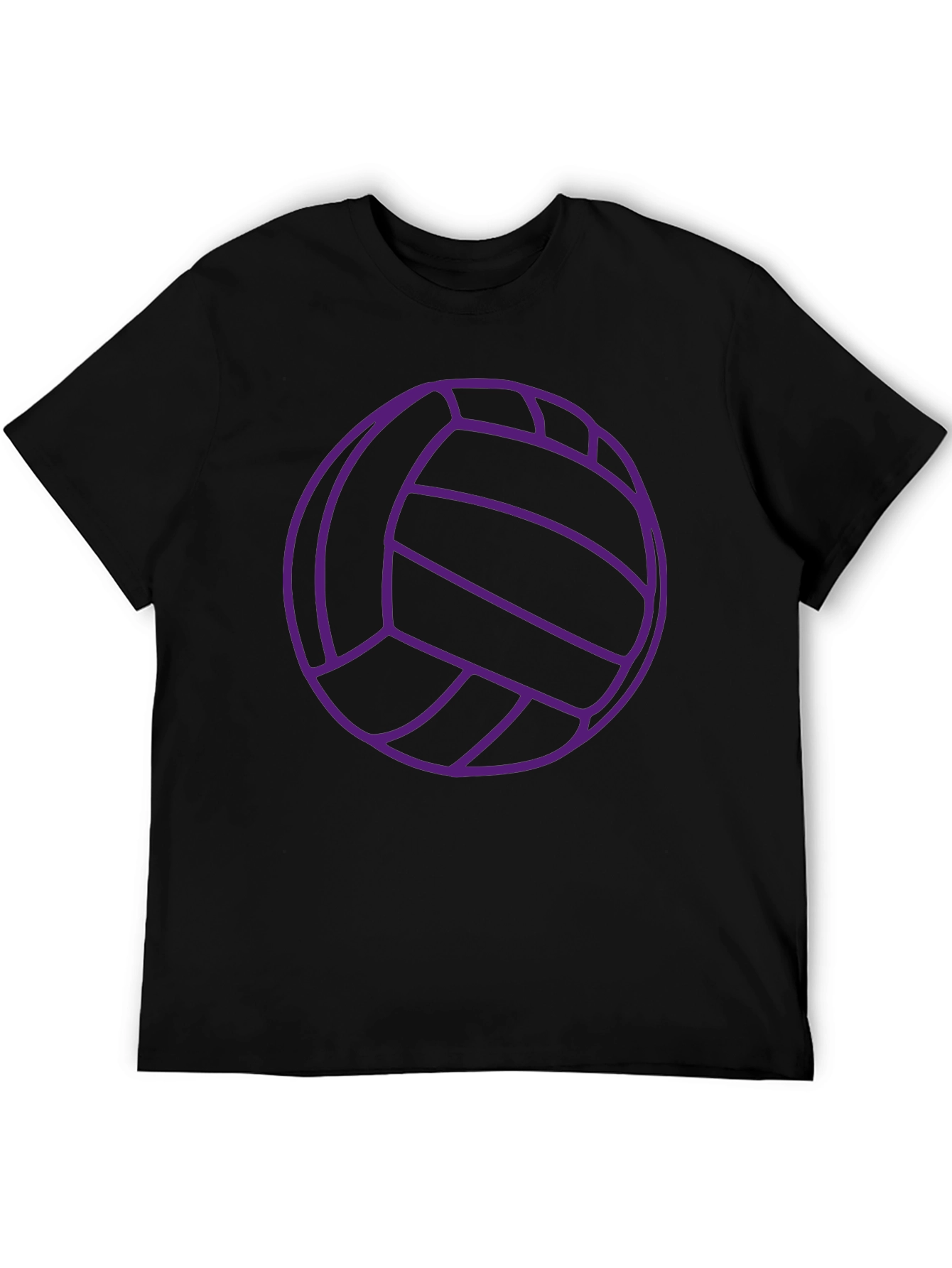 Black Volleyball Graphic T-Shirt - Black view 5