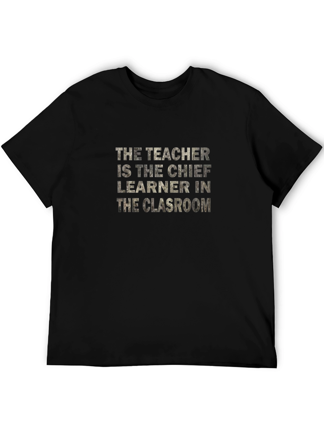 Black Teacher Chief Learner Black Cotton Tee view 5