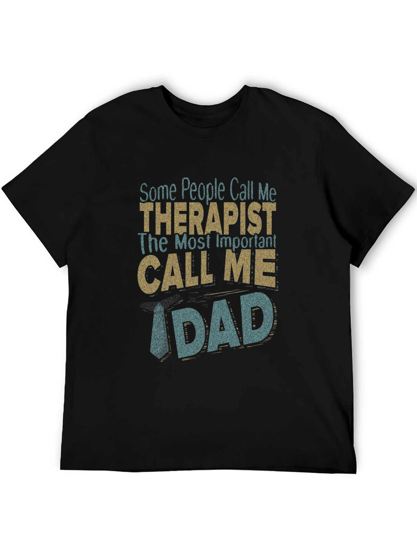 Black Therapist Dad Graphic T-Shirt view 5