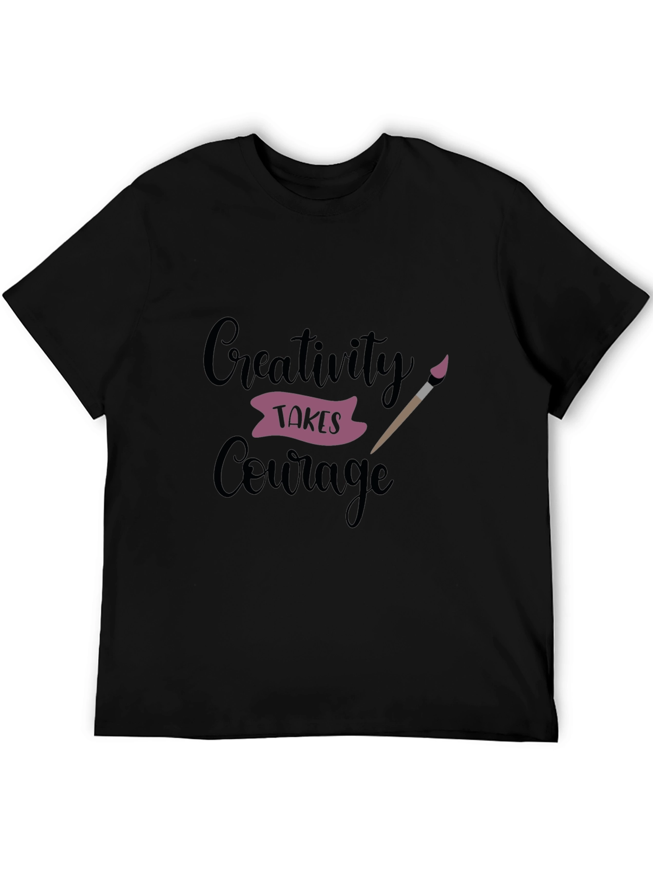 Black Creativity Takes Courage Black Graphic Tee view 5