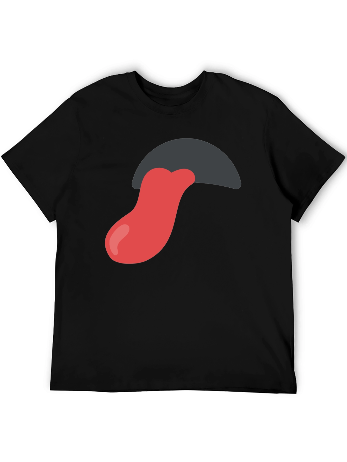 Black Tongue Out Graphic Tee - Black Cotton Blend Shirt view 5