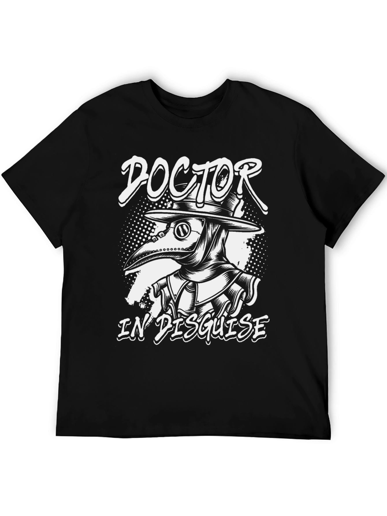 Black Doctor In Disguise Plague Doctor Graphic Tee view 5