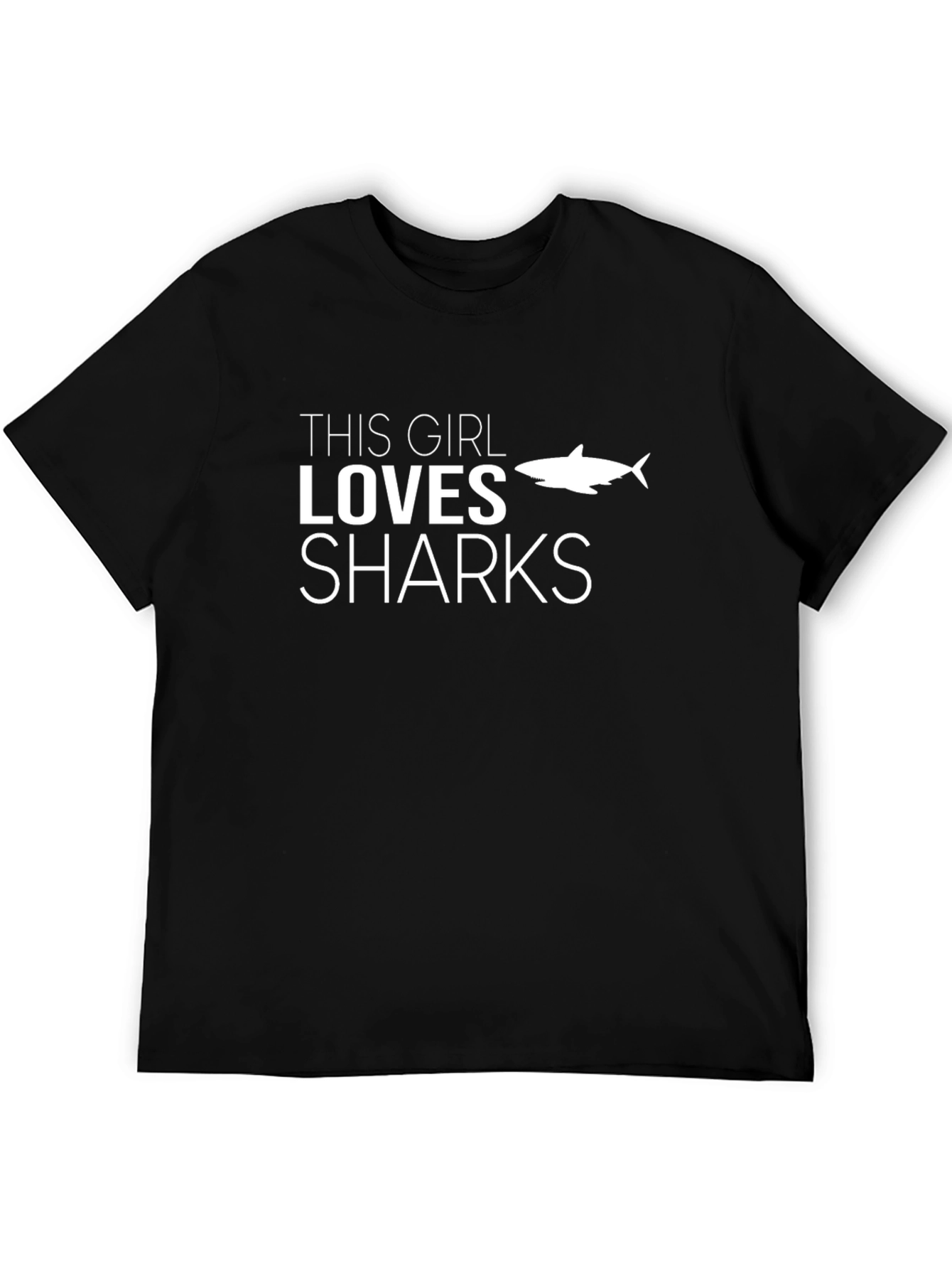 Black This Girl Loves Sharks Graphic Tee view 5