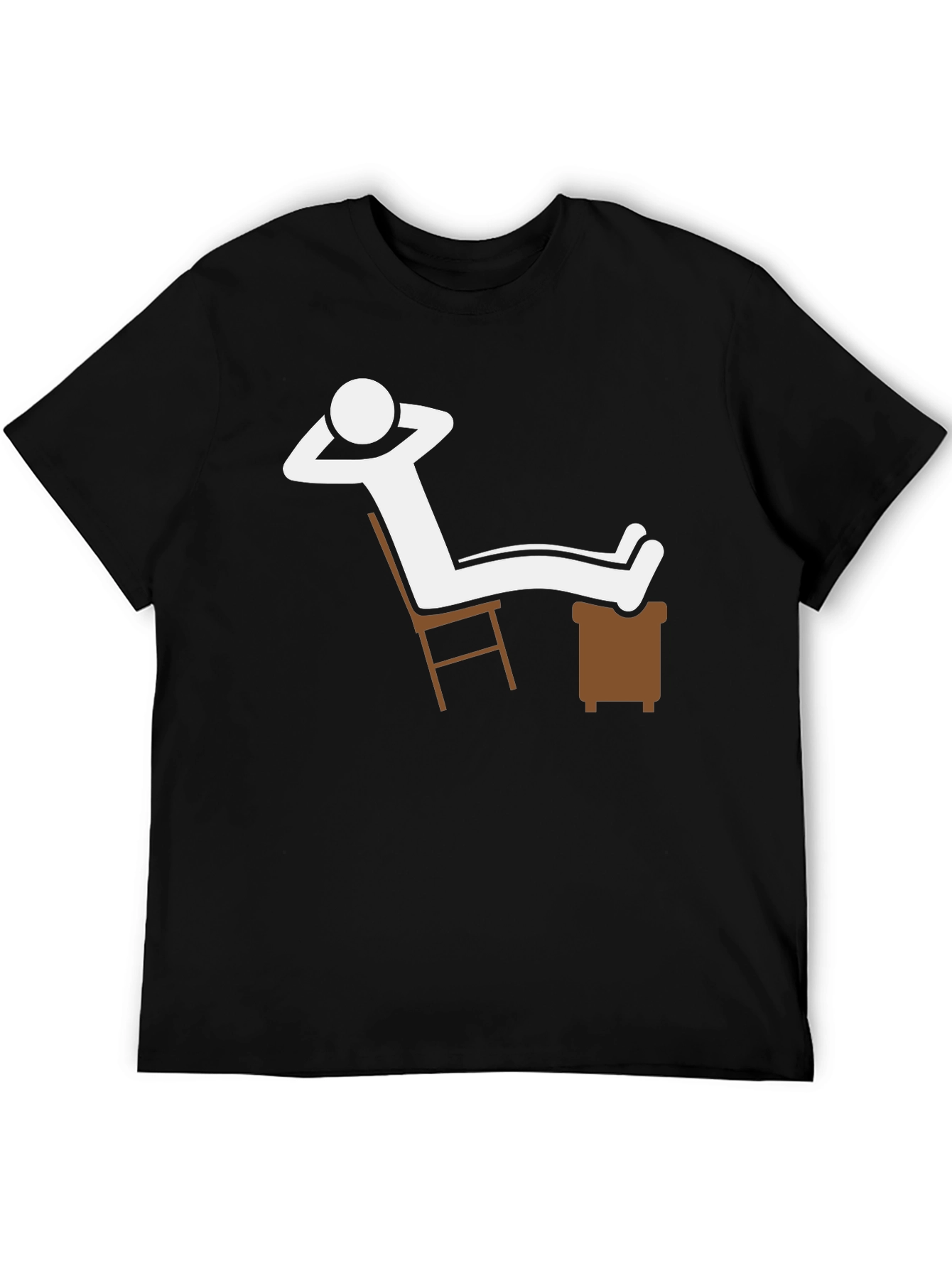 Black Relaxing Stick Figure T-Shirt - Casual Comfort view 5