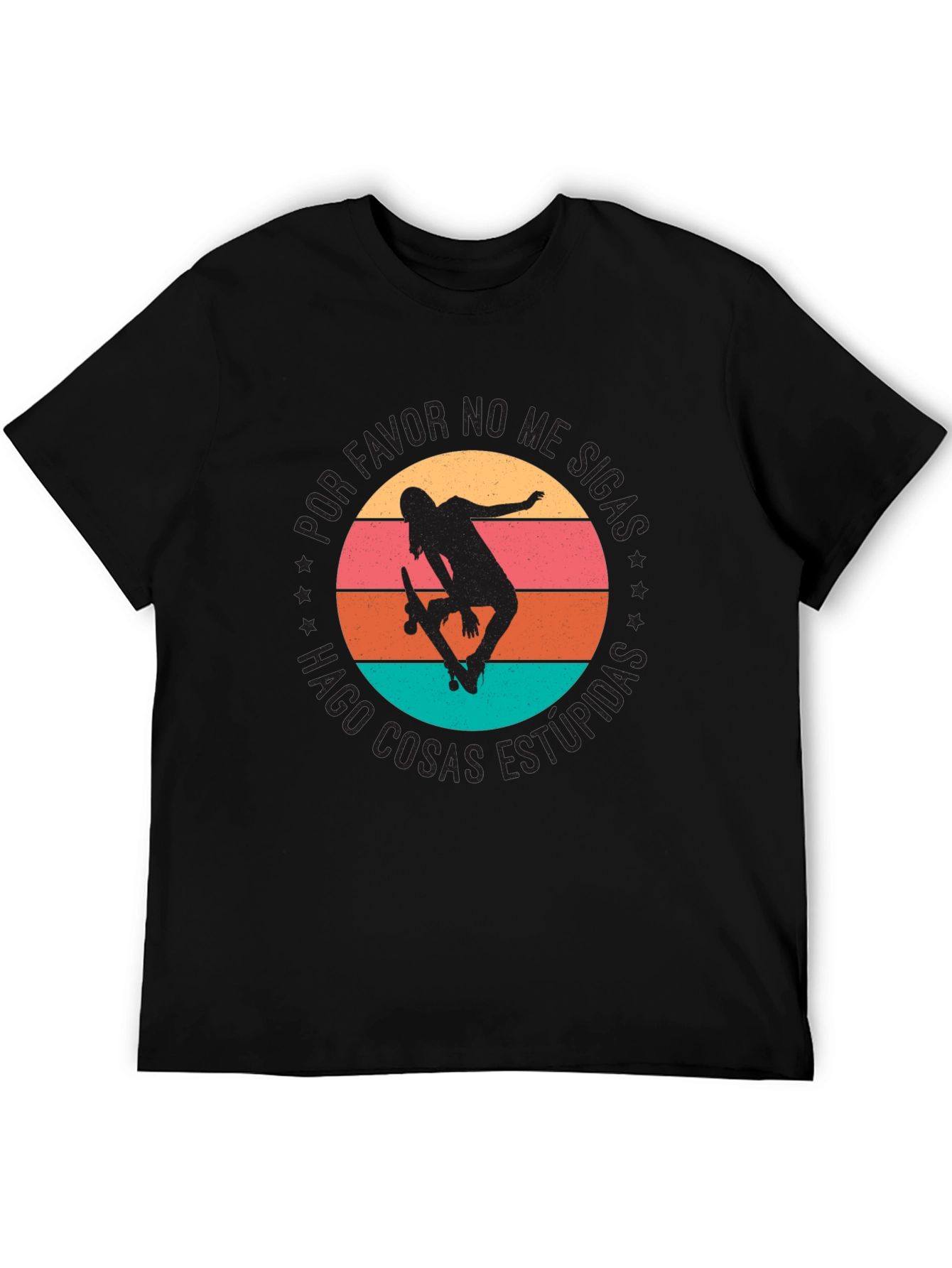 Black Skateboarder Tee - Por Favor No Me Sigas view 5