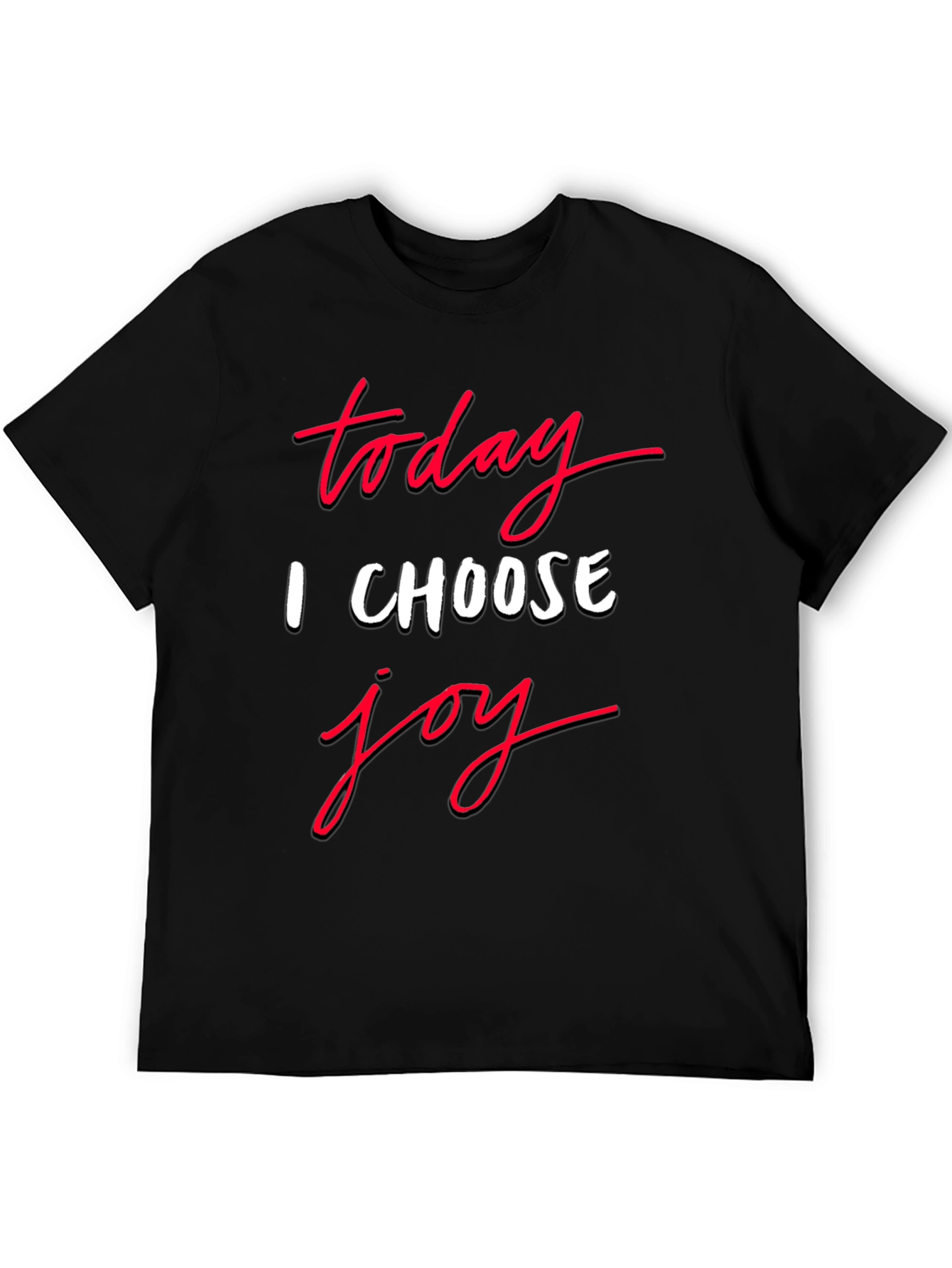 Black Choose Joy Graphic Tee - Inspirational T-Shirt view 5