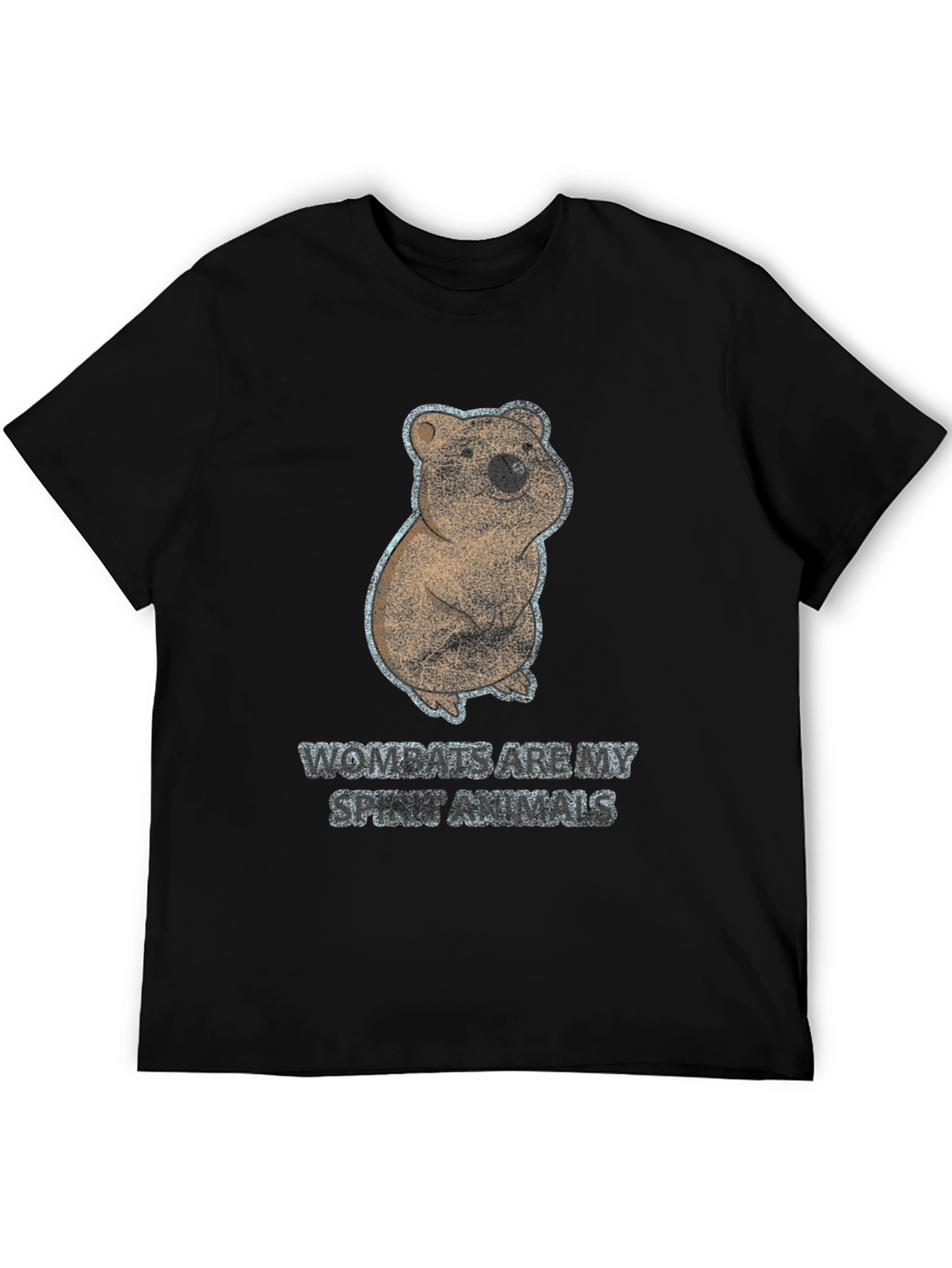 Black Wombats Are My Spirit Animals Graphic T-Shirt view 5