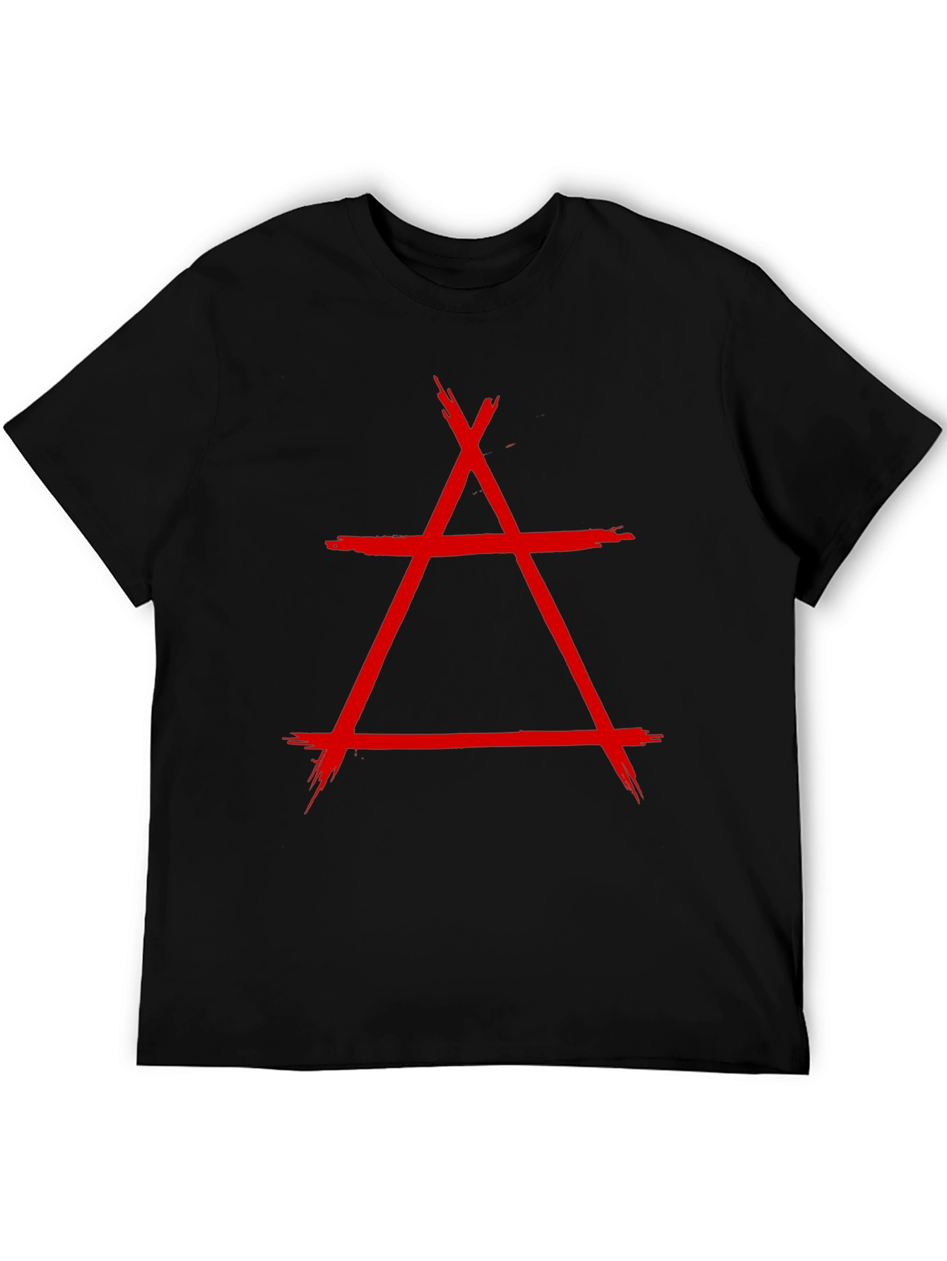 Black Graphic Tee - Red Symbol on Black view 5