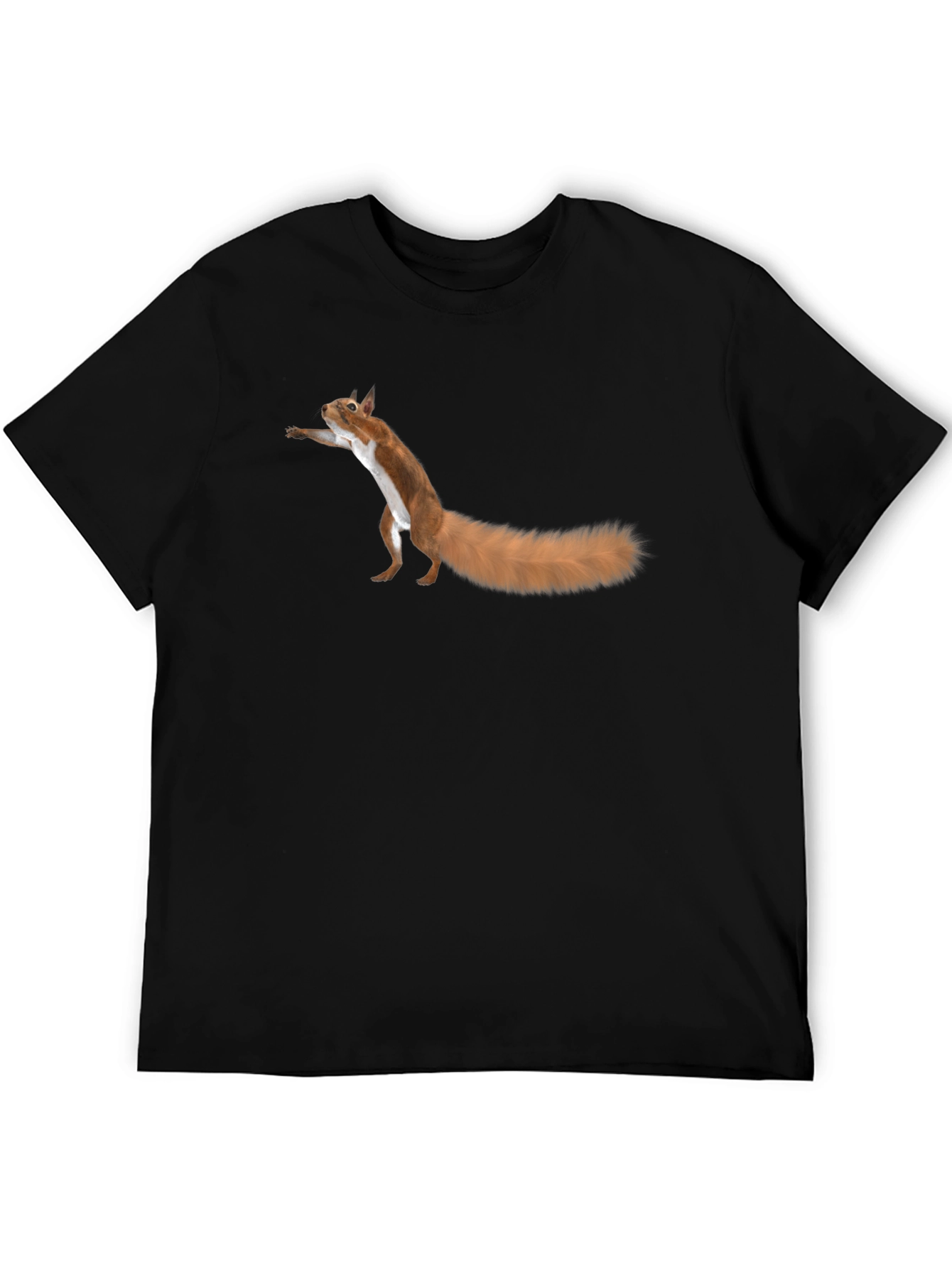 Black Squirrel Graphic Tee - Fun Black T-Shirt view 5