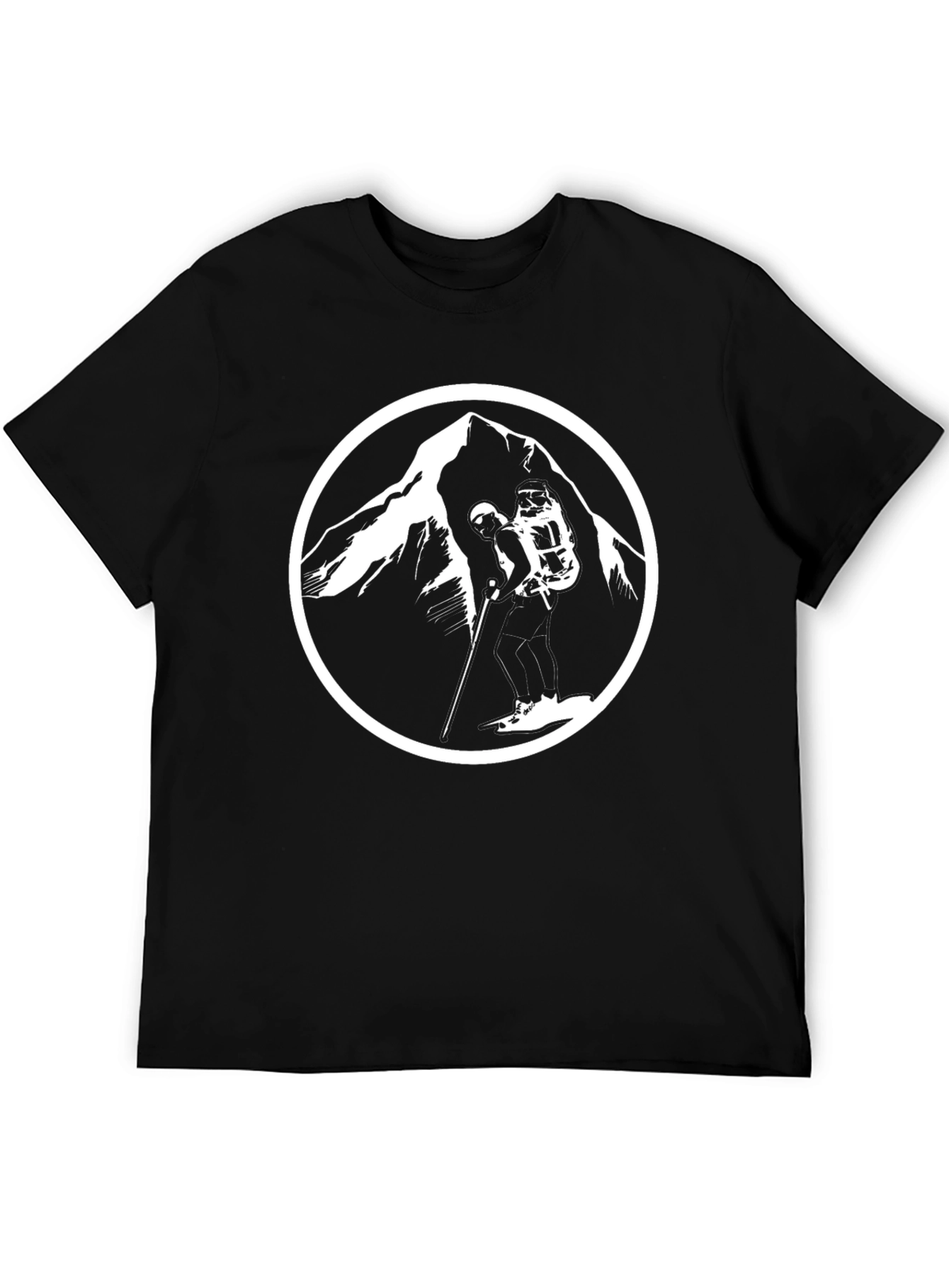 Black Mountain Hiker Graphic Tee - Black Crew Neck view 5