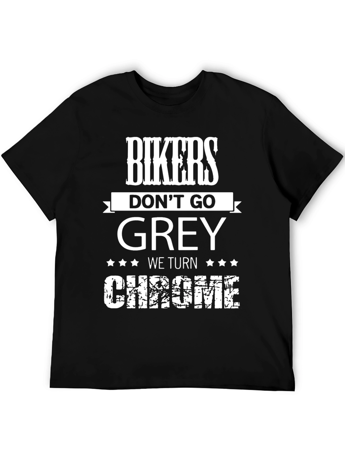 Black Biker's "Turn Chrome" Graphic T-Shirt - Black view 5