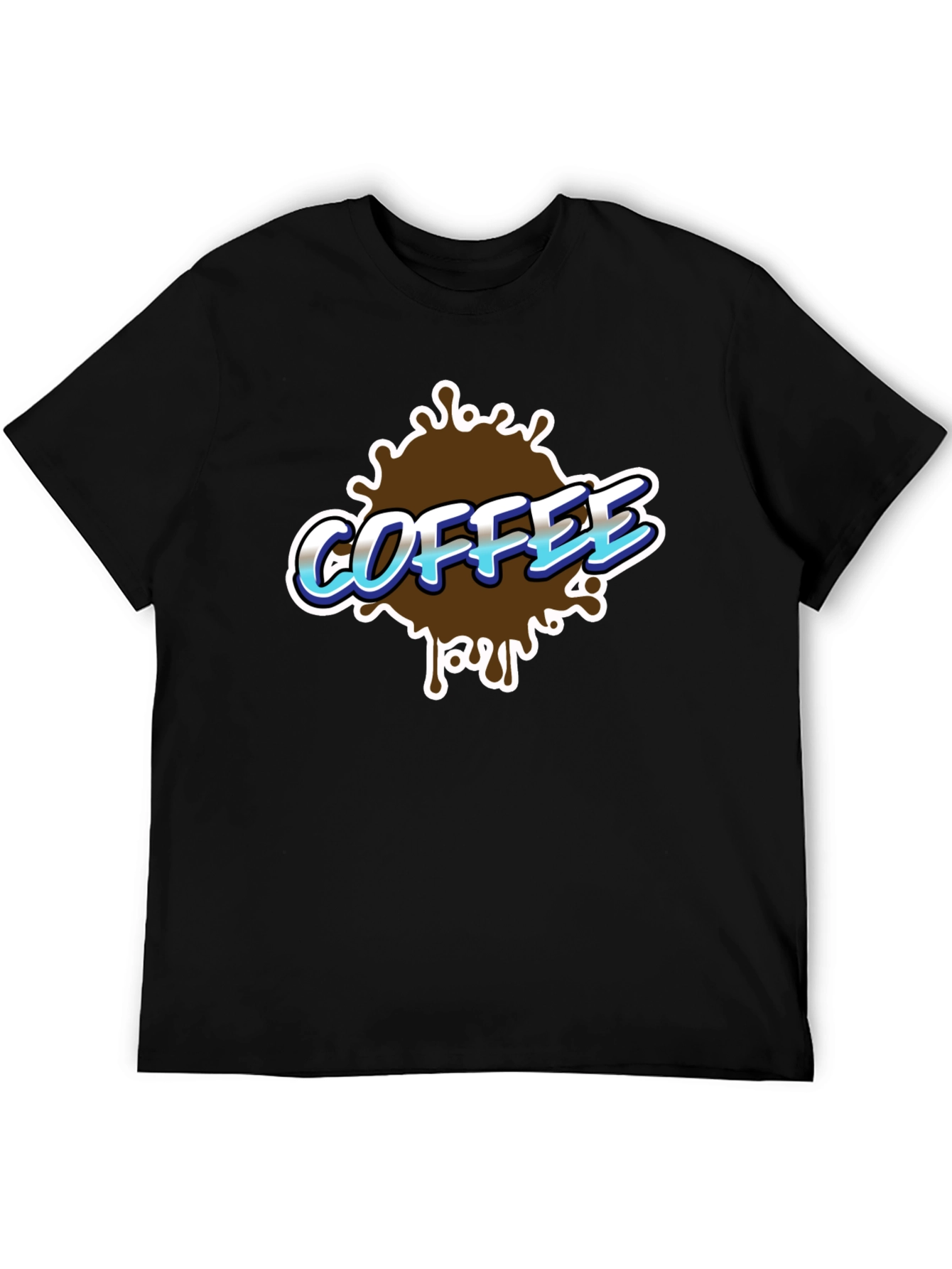 Black Coffee Splash Graphic T-Shirt - Black view 5