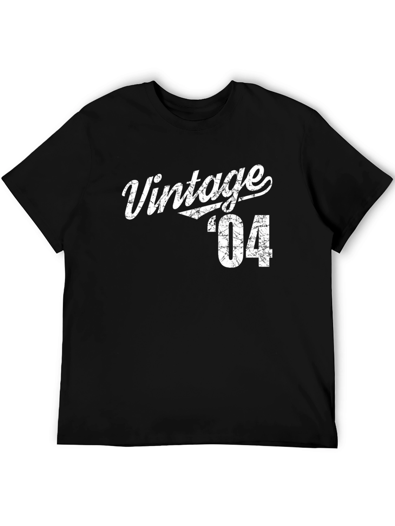 Black Vintage '04 Graphic Tee - Black Cotton T-Shirt view 5