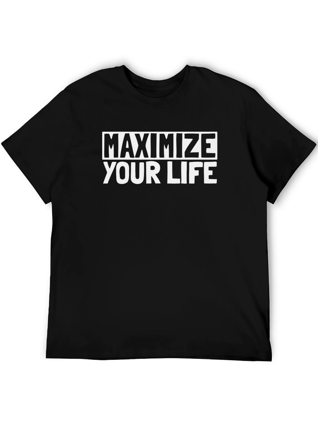 Black Maximize Your Life Graphic Tee - Black T-Shirt view 5