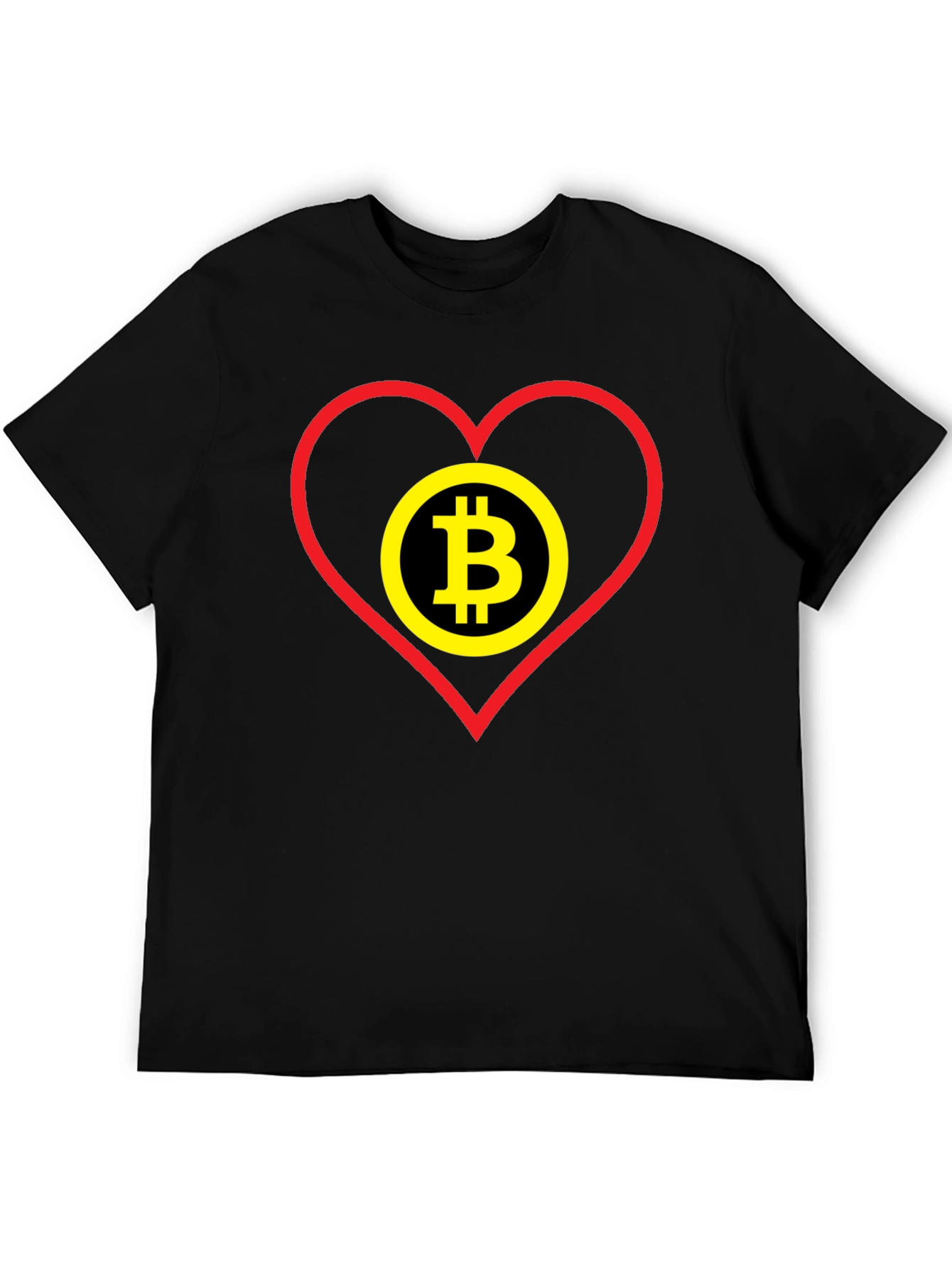 Black Bitcoin Heart Graphic Tee - Crypto Lover Gift view 5