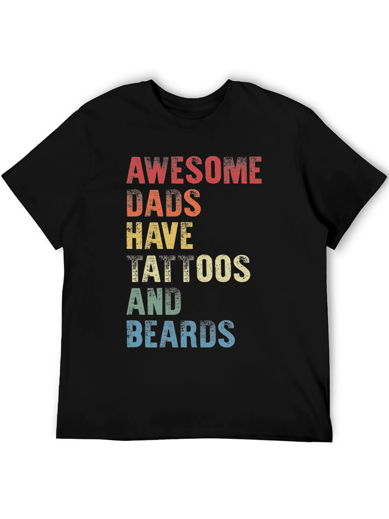 Black Awesome Dads Tattoos & Beards Graphic Tee view 5