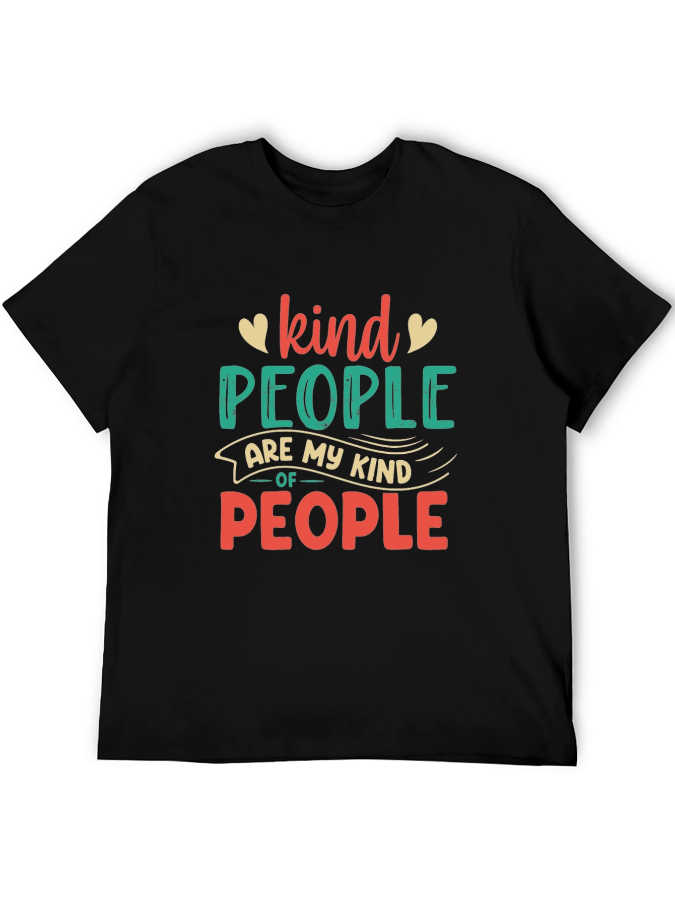 Black Kind People Graphic Tee - Black Unisex T-Shirt view 5