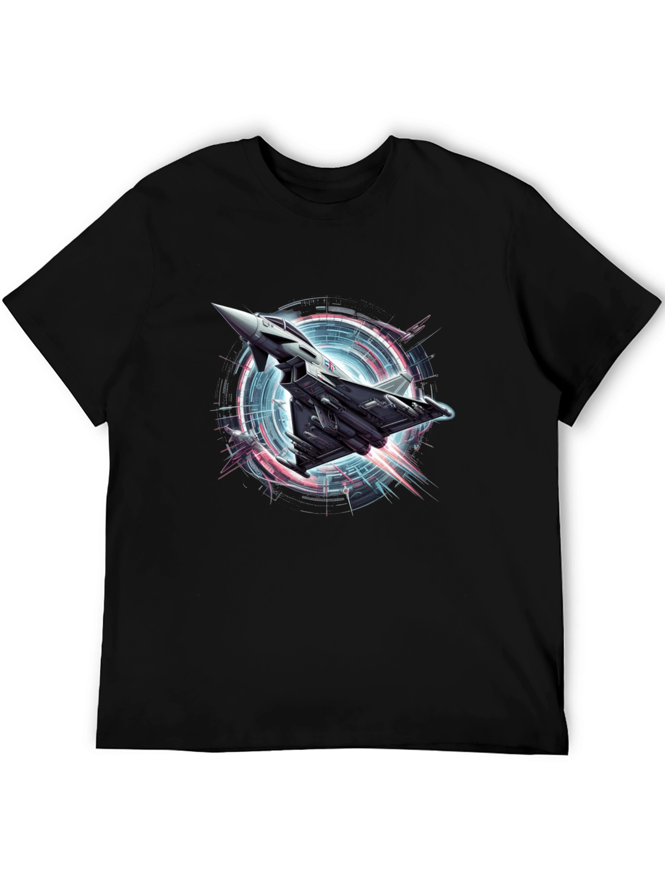 Black Jet Fighter Graphic Tee - Cool Airplane T-Shirt view 5