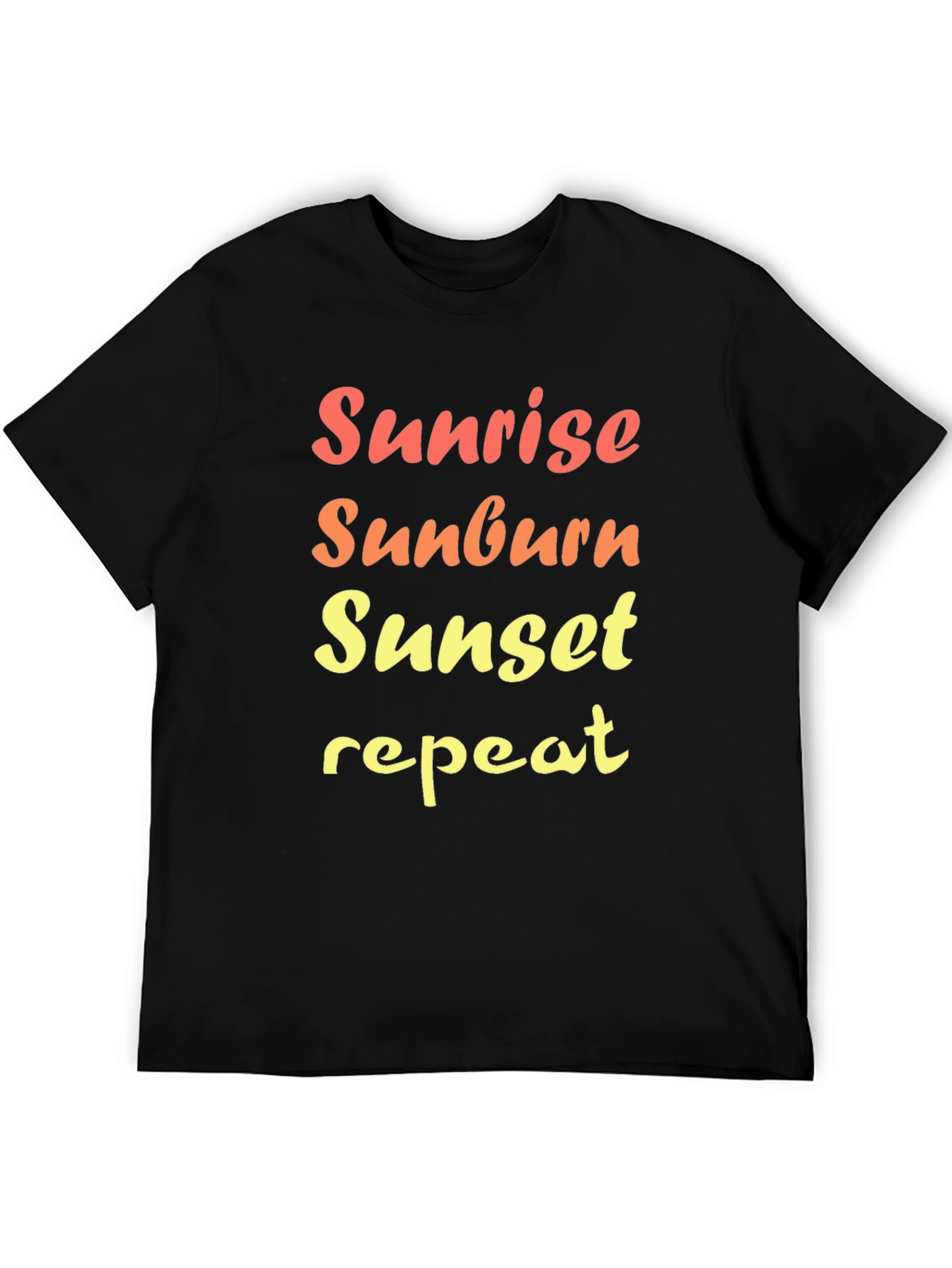 Black Sunrise Sunburn Sunset Repeat Graphic Tee view 5