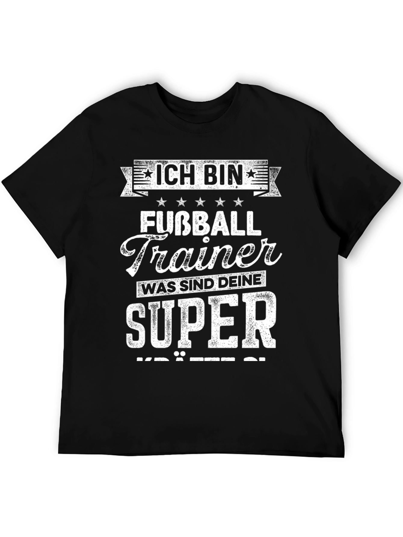 Black Funny Soccer Coach T-Shirt - "Ich Bin Fußball Trainer" view 5