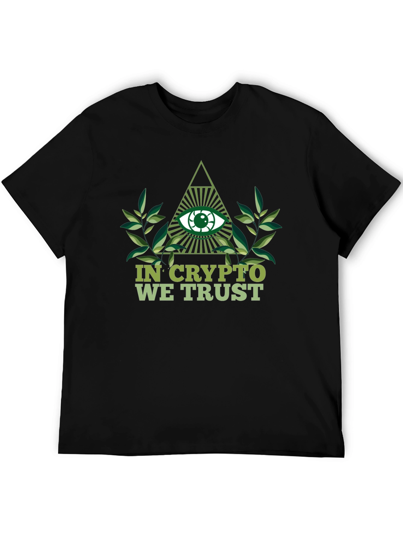 Black Crypto Trust T-Shirt - Illuminati Eye Design view 5