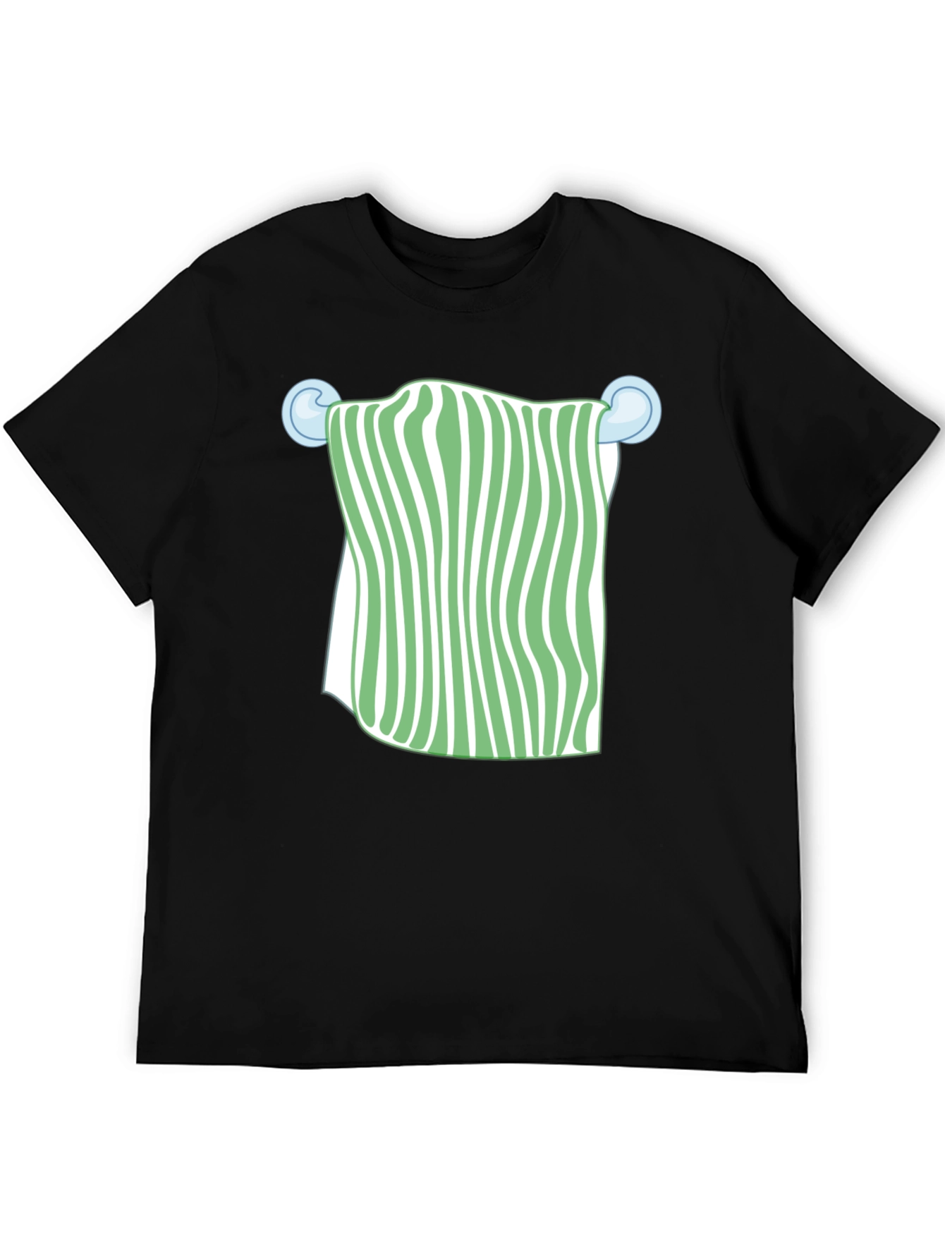 Black Striped Towel Graphic T-Shirt | Trendy Casual Wear view 5