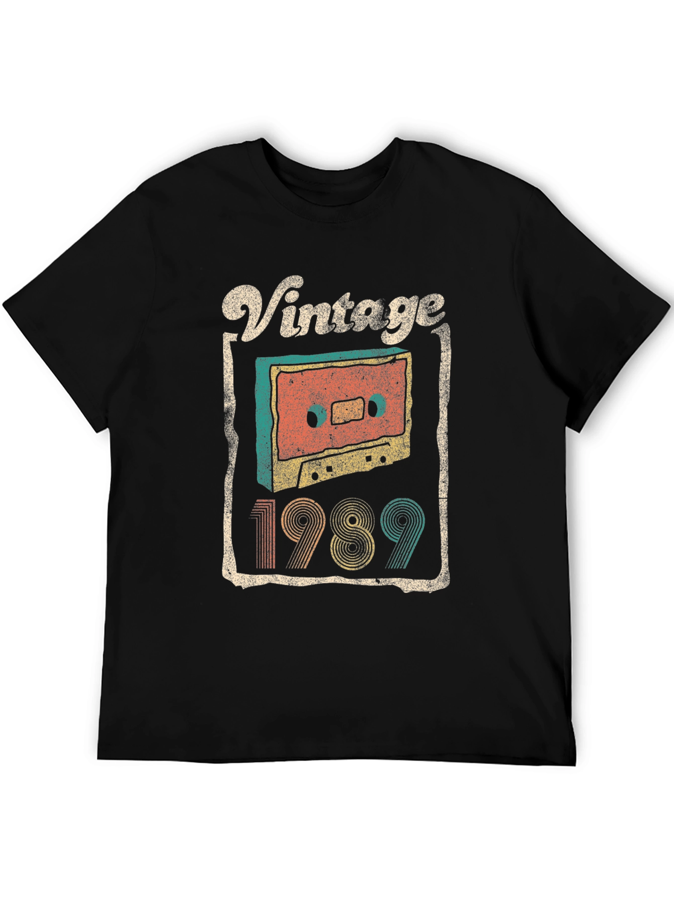 Black Vintage 1989 Cassette Tape T-Shirt view 5
