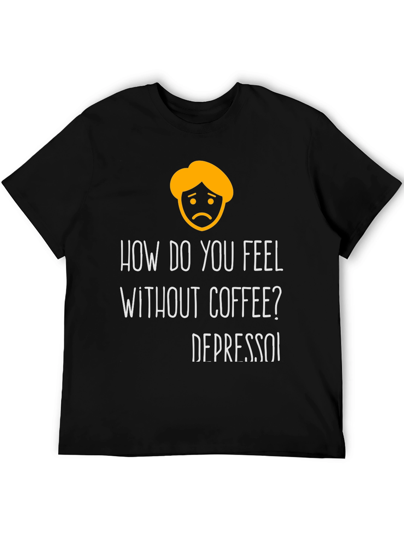 Black Depresso Funny T-Shirt - Coffee Lover Tee view 5