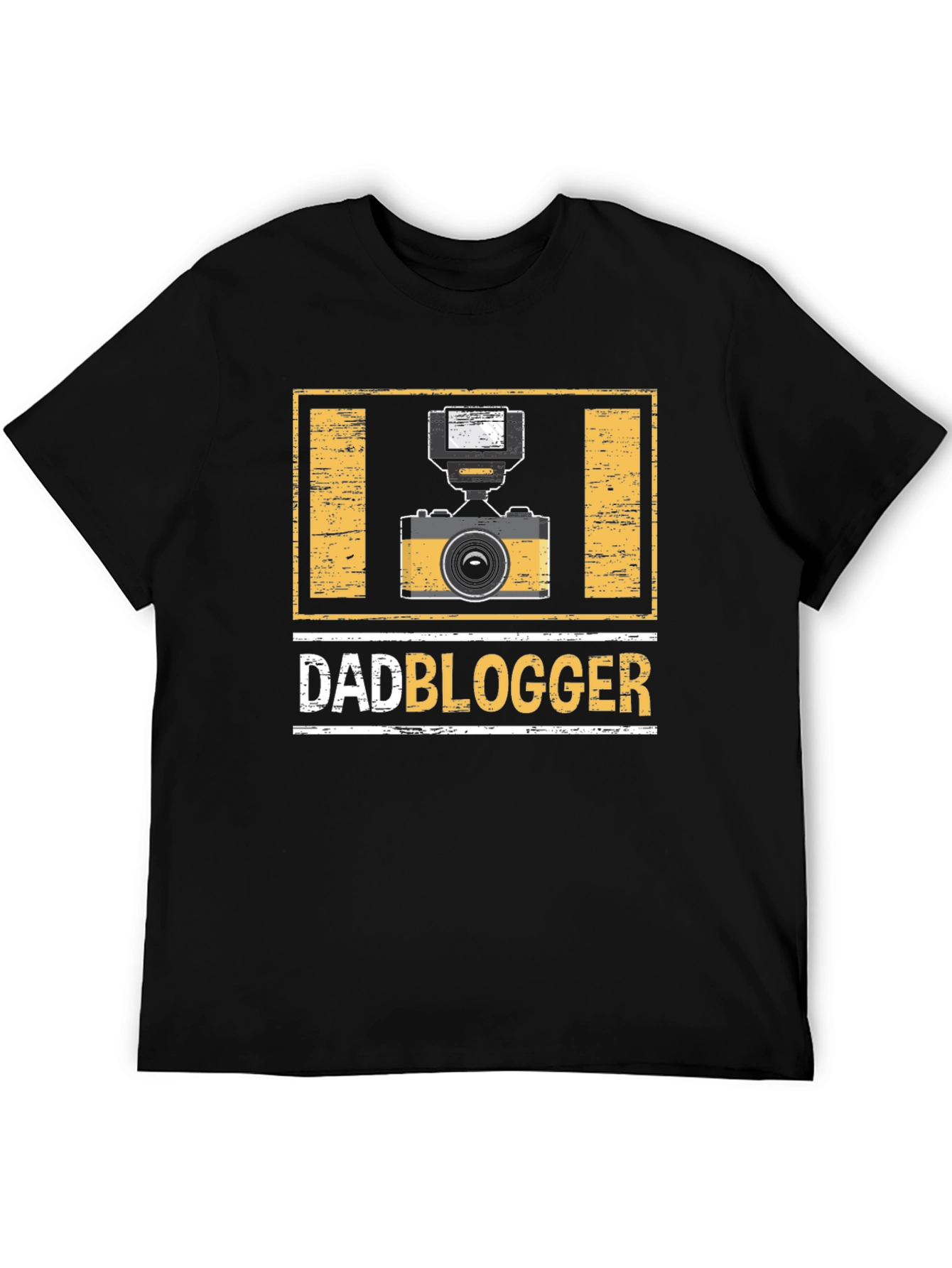 Black DadBlogger Camera Graphic T-Shirt view 5