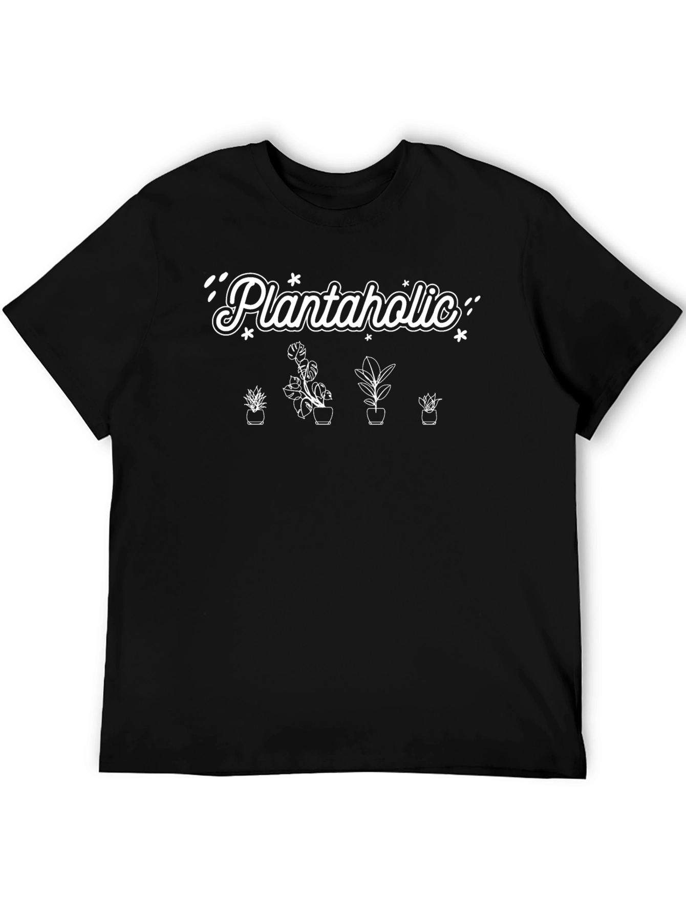 Black Plantaholic Graphic Tee - Black Cotton T-Shirt view 5