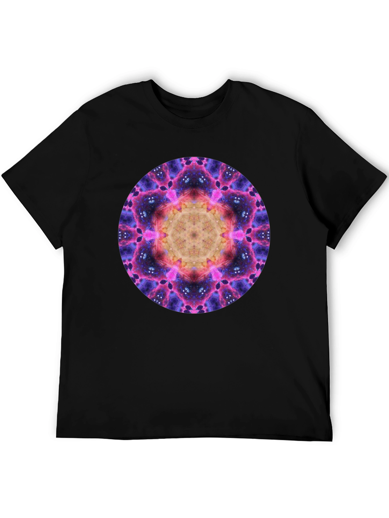 Black Cosmic Mandala Graphic Tee - Black view 5